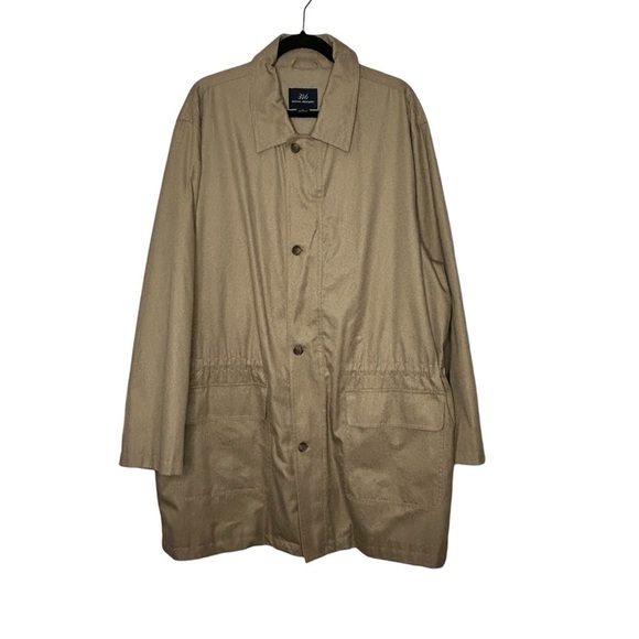 Brooks Brothers 346 Khaki Color 3/4 Length Trench/Rain Coat Sz XL
